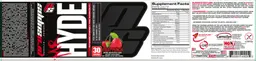 Label for Mr Hyde Intense Energy Pre Workout Fruit Punch