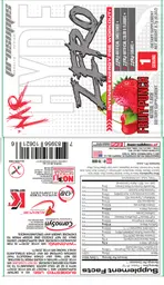 Label for Mr Hyde Zero Fruit Punch