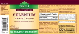 Label for Selenium 200 mcg