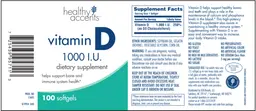 Label for Vitamin D 1000 IU