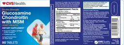Label for Double Strength Glucosamine Chondroitin With MSM