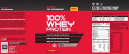 Label for 100% Whey Protein Chocolate Peanut Butter