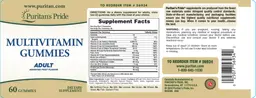 Label for Multivitamin Gummies Adult