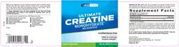 Label for Ultimate Creatine Monohydrate