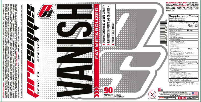 Label for Vanish