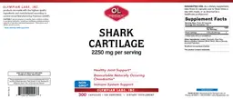 Label for Shark Cartilage 2250 mg