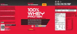 Label for 100% Whey Protein Banana Cream
