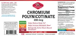 Label for Chromium Polynicotinate 200 mcg