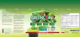 Label for Greens 8 In 1 Blueberry