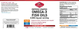 Label for Enteric Coated Omega-3 Fish Oils 2,000 mg