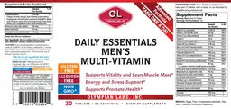 Label for Daily Essentials Men's Multi-Vitamin