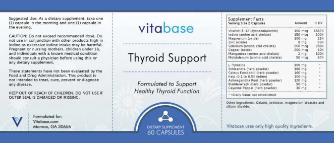 Label for Thyroid Support