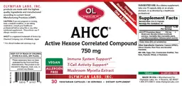 Label for AHCC 750 mg