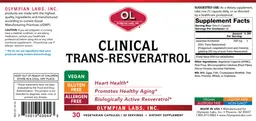 Label for Clinical Trans-Resveratrol