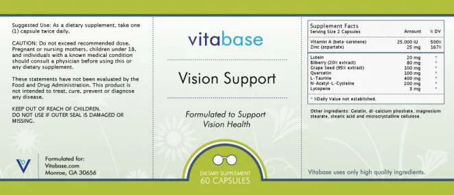 Label for Vision Support