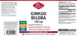 Label for Ginkgo biloba 120 mg