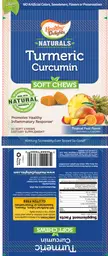 Label for Turmeric Curcumin Soft Chews Tropical Fruit Flavor