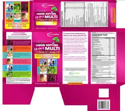 Label for Women's Liquid Soft-Gel 12-in-1 Multi