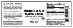 Label for Vitamin A & D