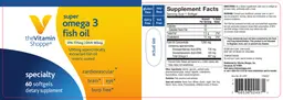 Label for Super Omega 3 Fish Oil