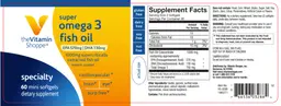 Label for Super Omega 3 Fish Oil