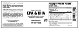 Label for EPA & DHA