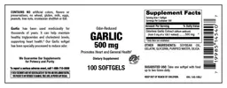 Label for Garlic 500 mg