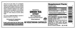 Label for Green Tea Extract