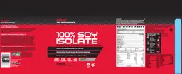Label for 100% Soy Isolate Chocolate Supreme