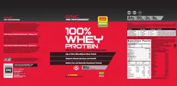 Label for 100% Whey Protein Natural Strawberry