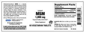 MSM 1,000 mg