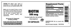 Biotin 500 mcg