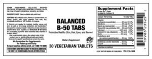Balanced B-50 Tabs