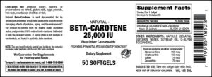 Natural Beta-Carotene 25,000 IU