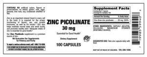 Zinc Picolinate 30 mg