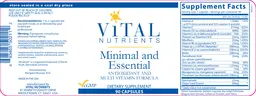Label for Minimal and Essential