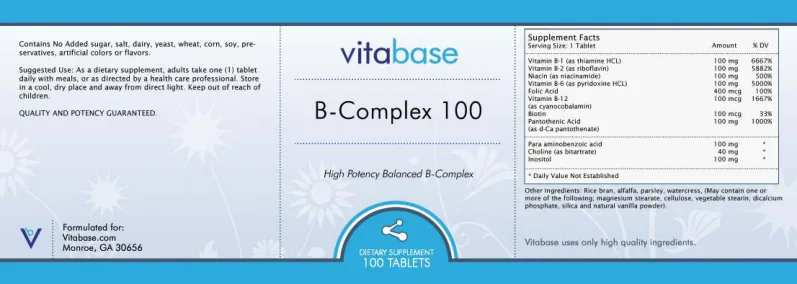 Label for B-Complex 100