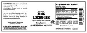 Cool Lemon Zinc Lozenges
