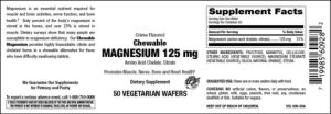 Creme Flavored Chewable Magnesium 125 mg