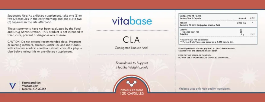 Label for CLA Conjugated Linolenic Acid