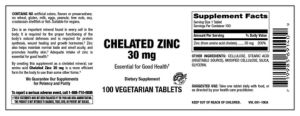 Chelated Zinc 30 mg