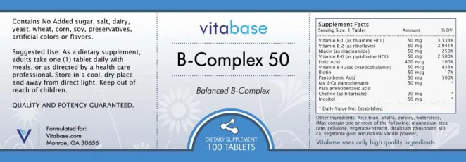 Label for B-Complex 50