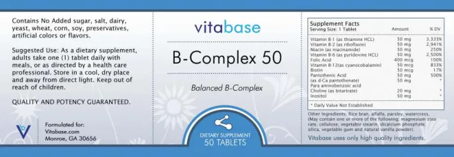 Label for B-Complex 50