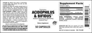 Dual Action Acidophilus & Bifidus