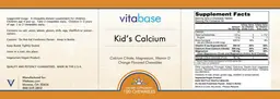 Label for Kid's Calcium