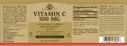 Label for Vitamin C 500 mg