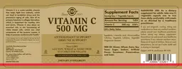 Label for Vitamin C 500 mg