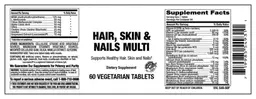Label for Hair, Skin & Nails Multi