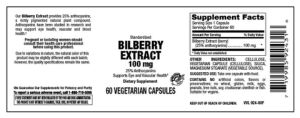 Bilberry Extract 100 mg