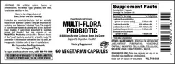 Label for Multi-Flora Probiotic